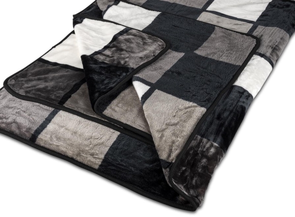 Kuscheldecke 150x200 cm Flauschig Warm Sofadecke Kuschelig Weich Decke Hochwertig schwarz